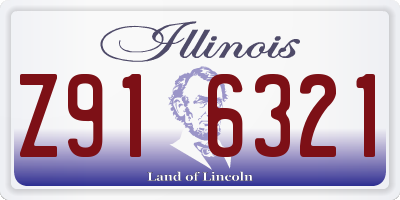 IL license plate Z916321
