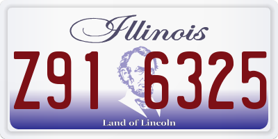 IL license plate Z916325