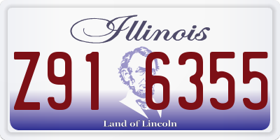 IL license plate Z916355