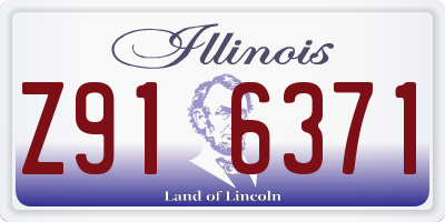 IL license plate Z916371
