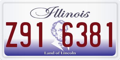 IL license plate Z916381