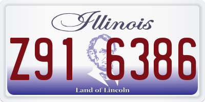 IL license plate Z916386