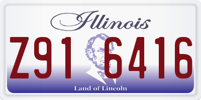IL license plate Z916416