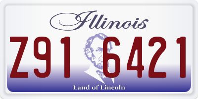 IL license plate Z916421