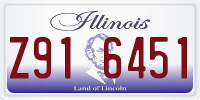 IL license plate Z916451