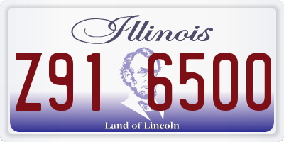 IL license plate Z916500