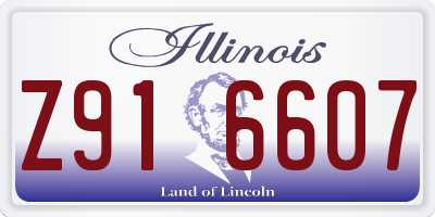 IL license plate Z916607