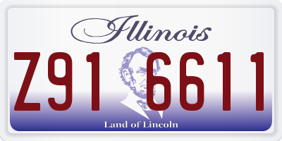 IL license plate Z916611
