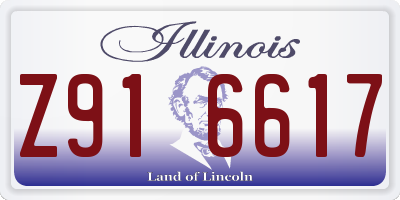 IL license plate Z916617