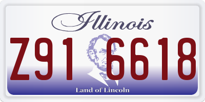 IL license plate Z916618
