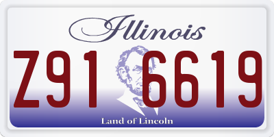 IL license plate Z916619