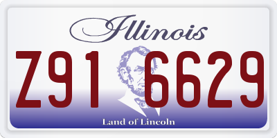 IL license plate Z916629