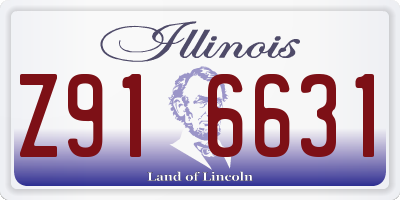 IL license plate Z916631