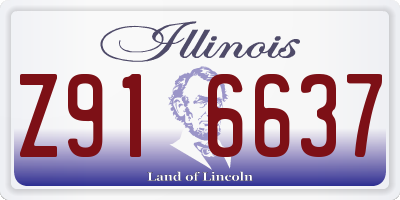 IL license plate Z916637