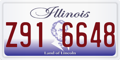 IL license plate Z916648