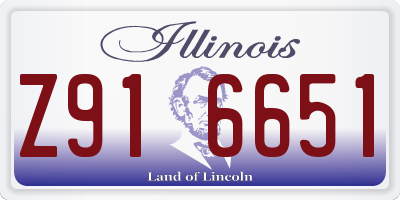 IL license plate Z916651
