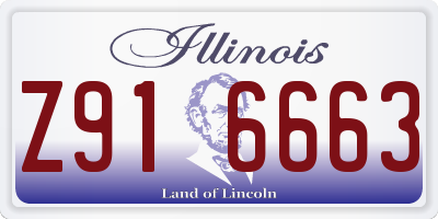 IL license plate Z916663
