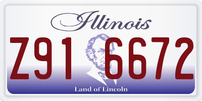 IL license plate Z916672