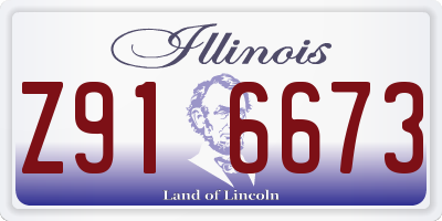 IL license plate Z916673