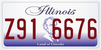 IL license plate Z916676
