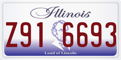 IL license plate Z916693