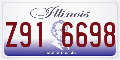 IL license plate Z916698