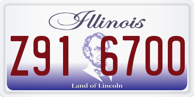 IL license plate Z916700