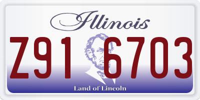 IL license plate Z916703