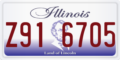 IL license plate Z916705