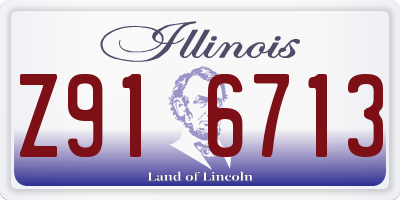 IL license plate Z916713