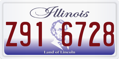 IL license plate Z916728