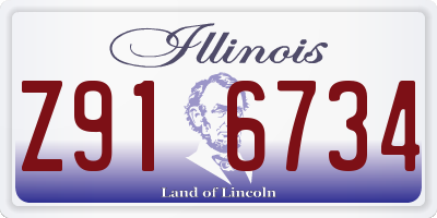 IL license plate Z916734