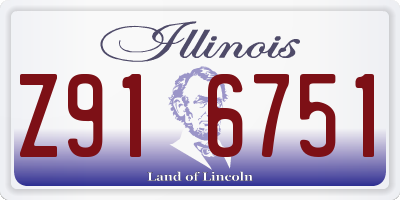 IL license plate Z916751