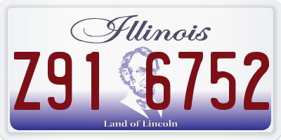 IL license plate Z916752
