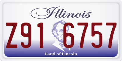 IL license plate Z916757