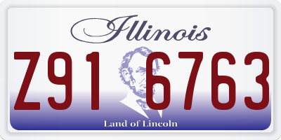 IL license plate Z916763