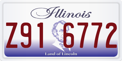 IL license plate Z916772