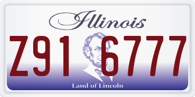 IL license plate Z916777