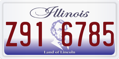 IL license plate Z916785