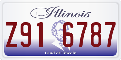IL license plate Z916787