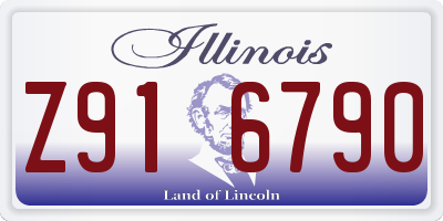 IL license plate Z916790