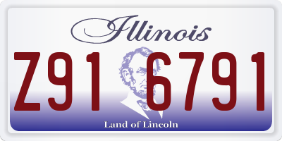 IL license plate Z916791