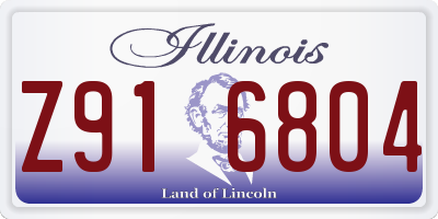 IL license plate Z916804