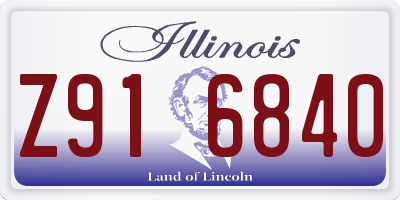 IL license plate Z916840