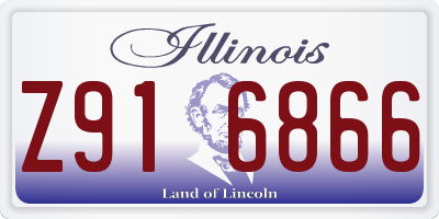 IL license plate Z916866