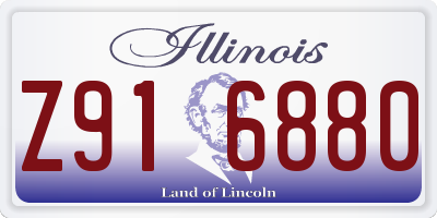 IL license plate Z916880