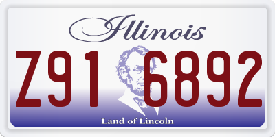 IL license plate Z916892