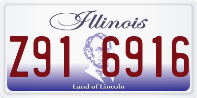 IL license plate Z916916