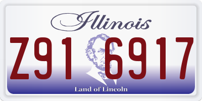 IL license plate Z916917