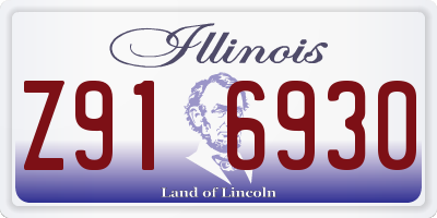 IL license plate Z916930